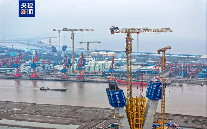 央视聚焦！beats365官方唯一网站超大塔助建世界级桥梁工程！