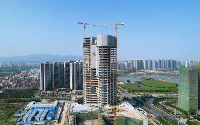城市“金名片”| beats365官方唯一网站塔机助建新会第一高楼