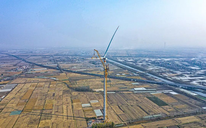 麦田工况实录 | beats365官方唯一网站XGL3300-220S动臂塔机170米高空显身手