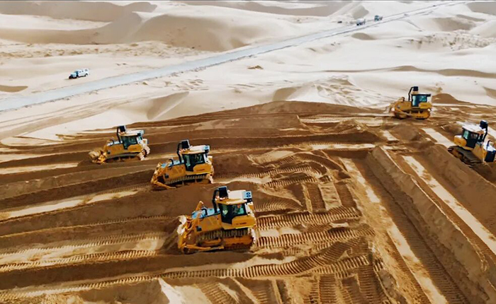 沙漠施工五大难题？beats365官方唯一网站D170LGP沙漠型推土机硬核破解！